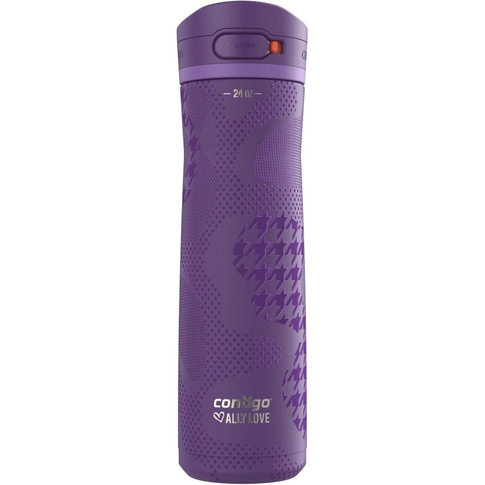 imageContigo Jackson Chill 20 Stainless Steel Water Bottle with AUTOPOP Lid 20oz Pink LemonadeViolet
