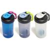 Contigo Fit Shake & Go 2.0 Shaker Bottle with Leak-Proof Lid, 20oz Gym Water Bottle with Whisk and Carabiner Handle, Dishwasher Safe Mixer Bottle, 3-Pack Blue Poppy & Earl Grey & Salt