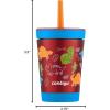 Contigo Kids Spill-Proof Tumbler with Straw & Leak-Proof Lid, 12oz Vacuum-Insulated Stainless Steel Water Bottle for Kids, Dishwasher Safe & Fits Most Cup Holders, Tumbler for School, Home, Travel(Watermelon Blue Poppy with Dino)