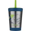 Contigo Kids Spill-Proof Tumbler with Straw & Leak-Proof Lid, 12oz Vacuum-Insulated Stainless Steel Water Bottle for Kids, Dishwasher Safe & Fits Most Cup Holders, Tumbler for School, Home, Travel(Granny Smith Rocket)