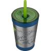 Contigo Kids Spill-Proof Tumbler with Straw & Leak-Proof Lid, 12oz Vacuum-Insulated Stainless Steel Water Bottle for Kids, Dishwasher Safe & Fits Most Cup Holders, Tumbler for School, Home, Travel(Granny Smith Rocket)