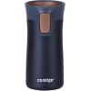 Contigo Pinnacle Vacuum-Insulated Stainless Steel Travel Mug with Spill-Proof Lid, Reusable Coffee Cup or Water Bottle with Leak-Proof Lid, Keeps Drinks Hot or Cold for Hours, 14oz White Marble(Matte Black/Brond Lid)