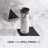 Contigo Pinnacle Vacuum-Insulated Stainless Steel Travel Mug with Spill-Proof Lid, Reusable Coffee Cup or Water Bottle with Leak-Proof Lid, Keeps Drinks Hot or Cold for Hours, 14oz White Marble(White Marble)