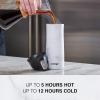 Contigo Pinnacle Vacuum-Insulated Stainless Steel Travel Mug with Spill-Proof Lid, Reusable Coffee Cup or Water Bottle with Leak-Proof Lid, Keeps Drinks Hot or Cold for Hours, 14oz White Marble(White Marble)