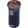 Contigo Pinnacle Vacuum-Insulated Stainless Steel Travel Mug with Spill-Proof Lid, Reusable Coffee Cup or Water Bottle with Leak-Proof Lid, Keeps Drinks Hot or Cold for Hours, 14oz White Marble(Matte Black/Brond Lid)