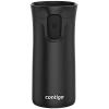 Contigo Pinnacle Vacuum-Insulated Stainless Steel Travel Mug with Spill-Proof Lid, Reusable Coffee Cup or Water Bottle with Leak-Proof Lid, Keeps Drinks Hot or Cold for Hours, 14oz White Marble(Matte Black)