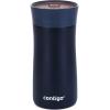 Contigo Pinnacle Vacuum-Insulated Stainless Steel Travel Mug with Spill-Proof Lid, Reusable Coffee Cup or Water Bottle with Leak-Proof Lid, Keeps Drinks Hot or Cold for Hours, 14oz White Marble(Matte Black/Brond Lid)