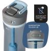 Contigo Wells Plastic Filter Water Bottle with AUTOSPOUT Straw Lid and Replacement Filter, 24 Oz, Dark Ice(24 Ounces)