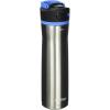 Contigo Ashland Chill 2.0 Water Bottle, 24 oz, 2-Pack, Glacier; Stainless steel w/Licorice(Stainless Steel & Blue Poppy)
