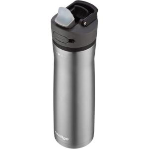Contigo Ashland Chill 2.0 Water Bottle, 24 oz, 2-Pack, Glacier; Stainless steel w/Licorice(Steel/Licorice)