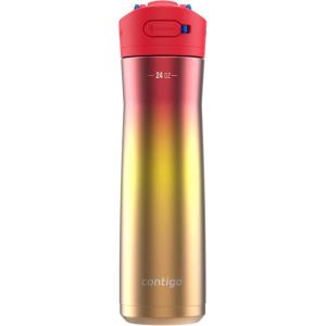 Contigo Ashland Chill 2.0 Water Bottle, 24 oz, 2-Pack, Glacier; Stainless steel w/Licorice(Watermelon Ombre)