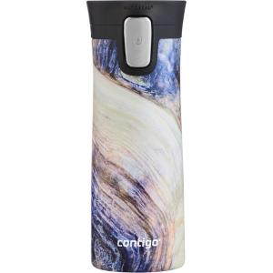 Contigo Pinnacle Vacuum-Insulated Stainless Steel Travel Mug with Spill-Proof Lid, Reusable Coffee Cup or Water Bottle with Leak-Proof Lid, Keeps Drinks Hot or Cold for Hours, 14oz White Marble(Twilight Shell)