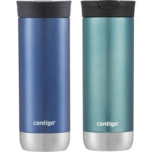 Contigo SNAPSEAL Insulated Stainless Steel Travel Mug, 20oz., Blue Corn & Bubble Tea(Blue Corn & Bubble Tea)